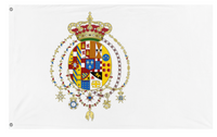 A mockup of the custom flag 'Kingdom Of The Two Sicilies  flag' on a white background