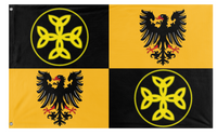 A mockup of the custom flag 'East Francia  flag' on a white background
