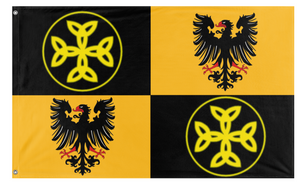 A mockup of the custom flag 'East Francia  flag' on a white background