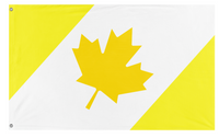 A mockup of the custom flag 'Canada Rico flag' on a white background