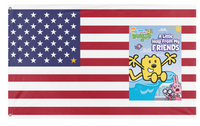 A mockup of the custom flag 'Www in the United States flag' on a white background