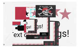 A mockup of the custom flag 'test flag' on a white background