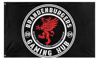 A mockup of the custom flag 'bkg flag' on a white background