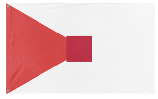 A mockup of the custom flag 'test flag' on a white background