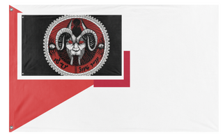 A mockup of the custom flag 'test flag' on a white background
