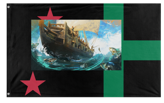 A mockup of the custom flag 'T flag' on a white background