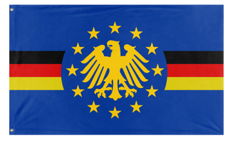 A mockup of the custom flag 'Germany EU flag' on a white background