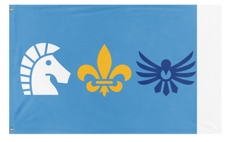 A mockup of the custom flag 'Test flag' on a white background