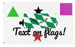 A mockup of the custom flag 'T flag' on a white background