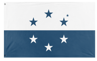 A mockup of the custom flag 'Osean Federation flag' on a white background