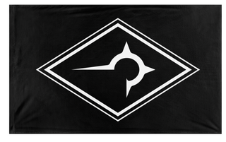 A mockup of the custom flag 'House H flag' on a white background