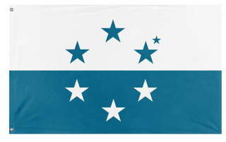 A mockup of the custom flag 'Osea flag' on a white background