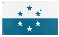 A mockup of the custom flag 'Osea flag' on a white background