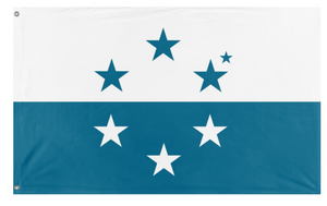 A mockup of the custom flag 'Osea flag' on a white background