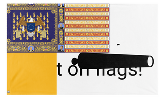 A mockup of the custom flag 'T flag' on a white background