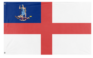 A mockup of the custom flag 'English Virginia flag' on a white background