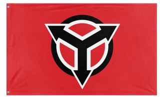 A mockup of the custom flag 'THE HELGHAN FLAG' on a white background