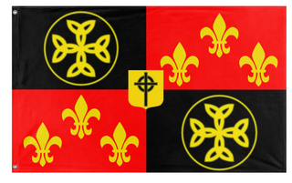 A mockup of the custom flag 'West Francia  flag' on a white background