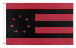 A mockup of the custom flag 'Albian States flag' on a white background