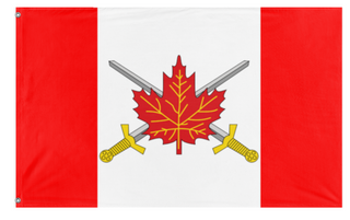 A mockup of the custom flag 'Fascist Canada flag' on a white background