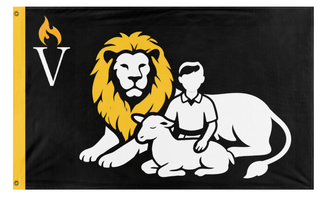 A mockup of the custom flag 'VCOG flag' on a white background