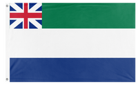 A mockup of the custom flag 'Protectorate of New Caledonia flag' on a white background