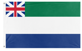 A mockup of the custom flag 'Protectorate of New Caledonia flag' on a white background