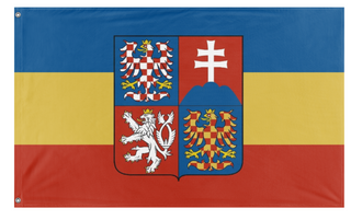 A mockup of the custom flag 'Great Moravia flag' on a white background