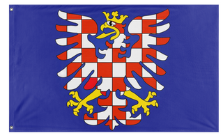A mockup of the custom flag 'Moravia  flag' on a white background