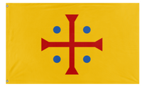 A mockup of the custom flag 'Middle Francia flag' on a white background