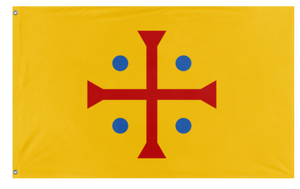 A mockup of the custom flag 'Middle Francia flag' on a white background