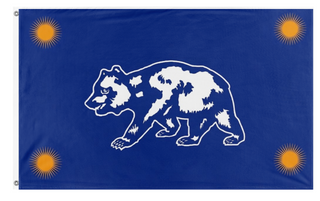 A mockup of the custom flag 'test flag' on a white background