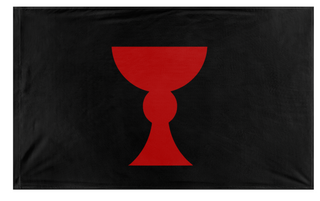A mockup of the custom flag 'Hussite flag' on a white background