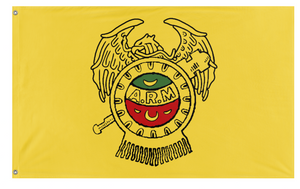 A mockup of the custom flag 'Revolutionary Mexicanist Action flag' on a white background