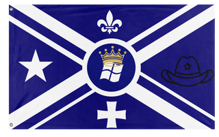 A mockup of the custom flag 'Texas's Ceremonial 1 flag' on a white background