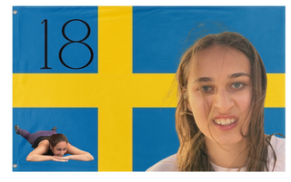 A mockup of the custom flag 'Luisaaaa flag' on a white background