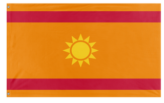 A mockup of the custom flag 'Maharashtra  flag' on a white background