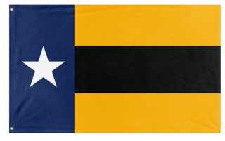 A mockup of the custom flag 'County Judea-Romal flag' on a white background