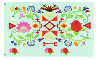 A mockup of the custom flag 'myfancy flag' on a white background
