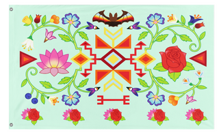 A mockup of the custom flag 'myfancy flag' on a white background