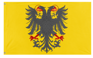 A mockup of the custom flag 'Holy Roman Empire flag' on a white background