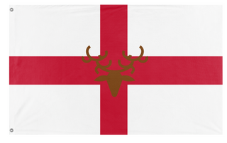 A mockup of the custom flag 'South England  flag' on a white background