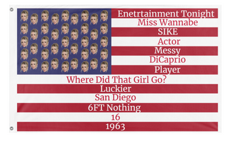 A mockup of the custom flag 'JENNA DAVIS flag' on a white background