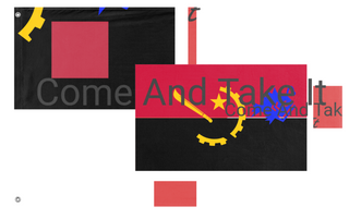 A mockup of the custom flag 'test flag' on a white background