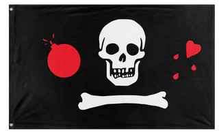 A mockup of the custom flag 'test flag' on a white background