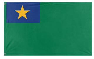 A mockup of the custom flag 'New Texas  flag' on a white background