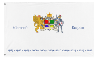 A mockup of the custom flag 'Micron 1985 - 2026 Celebration flag' on a white background