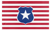 A mockup of the custom flag 'Flag of Columbia' on a white background