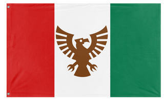 A mockup of the custom flag 'Texico  flag' on a white background