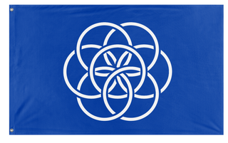 A mockup of the custom flag 'Globalist flag' on a white background